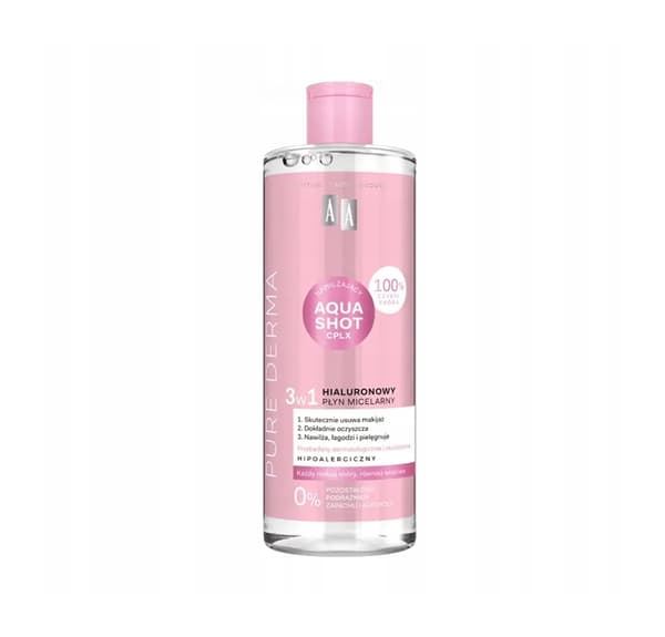 AA Pure Derma, Hyaluronimisesellaarivesi, 500 ml
