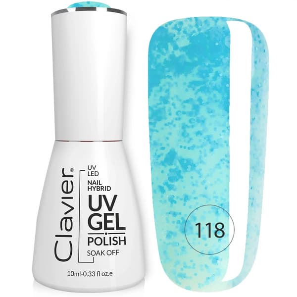 Clavier Lyx Hybridlack med Holografiska Glitter 118 Sparkly Water, 10ml