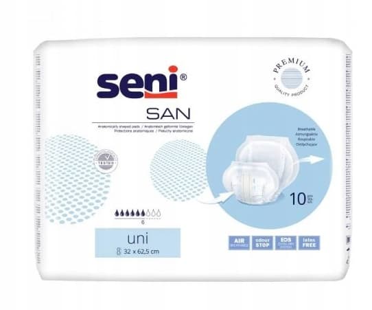Seni San Uni Anatoomiset Vaipat, 10 kpl