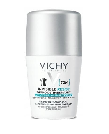 Vichy Deo Invisible Resist Antiperspirant mod Pletter i Kugle, 50 ml