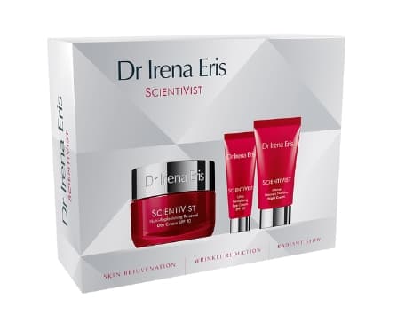 Dr Irena Eris Scientivist Päivävoide 50 ml + Yövoide 30 ml + Silmänympärysvoide 11 ml Setti
