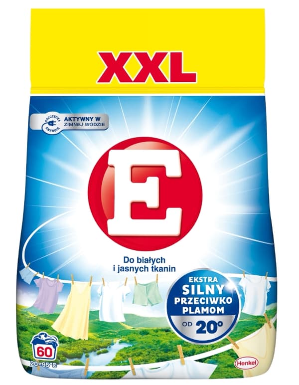 E XXL Vaskepulver til hvide og lyse tekstiler, 3,3 kg