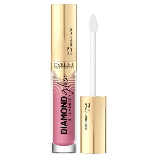 Eveline Kosmetik Diamant Glans Læbe Luminizer med Hyaluronsyre 05 Toffee, 4,5 ml