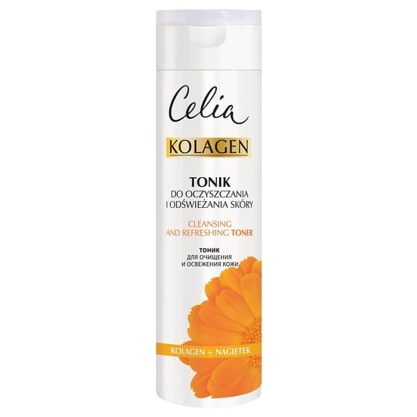 Celia Kollagen Ansiktstoner för Rengöring & Uppfriskning med Ringblomma, 200 ml