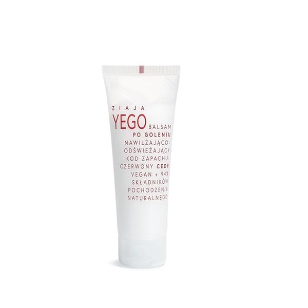 Ziaja Yego återfuktande och uppfriskande aftershavebalsam med röd ceder, 80 ml