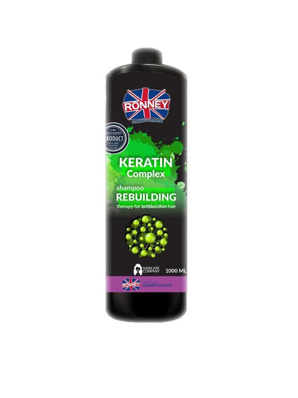 Ronney Keratin Komplex Genopbygning til svækkede og fine hårstrå, 1000 ml
