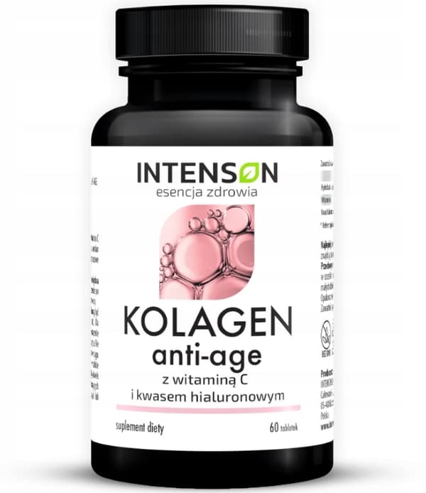 Intenson Kollagen + Hyaluron + Vitamin C Anti-Åldrande, 60 tabletter