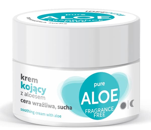 Idee Derm Rauhoittava Kasvovoide Päivä/Yö Herkälle & Kuivalle Iholle Aloe, 50 ml