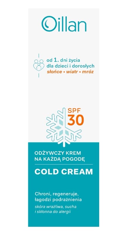 Oillan Närande Kräm med SPF30 För Alla Väder, Från Födseln, 50 ml