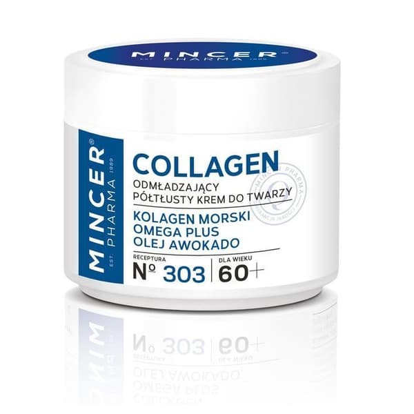 Mincer Pharma Kollageeni 60+ Nuorentava Puolirasvainen Kasvovoide No.303, 50 ml