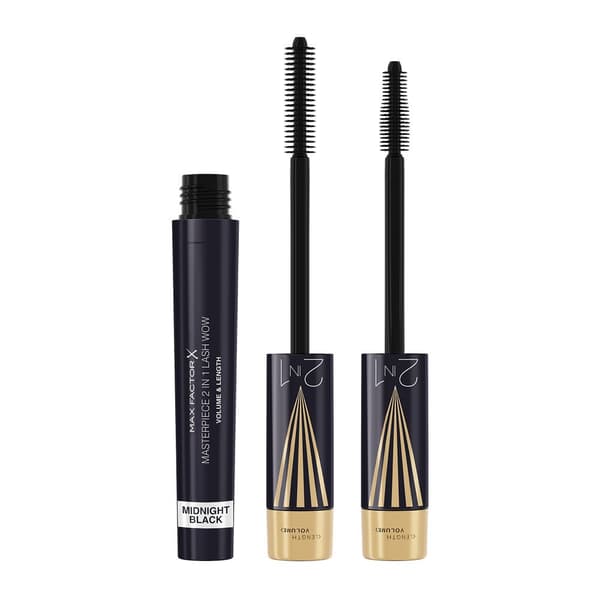 Max Factor Masterpiece 2-i-1 Ögonfransförlängande och Volymgivande Mascara 003 Midnight Black, 7 ml