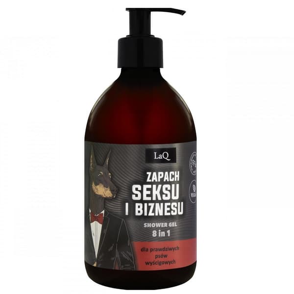 LaQ Suihkugeeli 8-in-1 Doberman Musta Kiilto, 500 ml