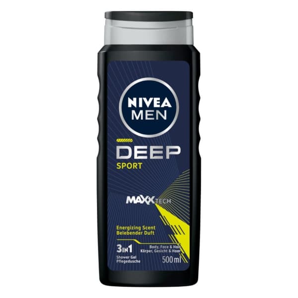 Nivea Men Deep Sport Brusegel, 500 ml