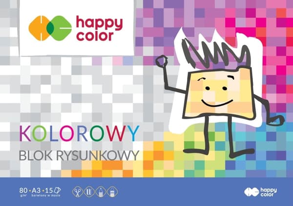 Värikäs Piirustuslehtiö A3, Happy Color, 15 arkkia