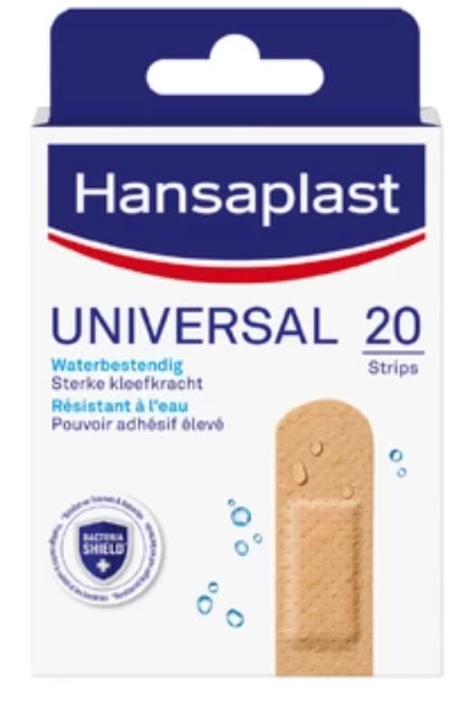 Hansaplast Universal Vedenkestävät Laastarit 20 kpl (Saksalainen Tuote)