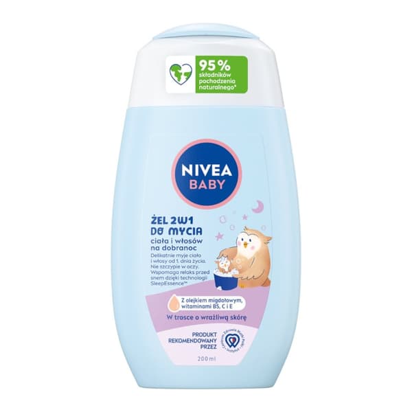 Nivea Baby Godnat 2-i-1 Krops- og Hårvaskegel, 200ml