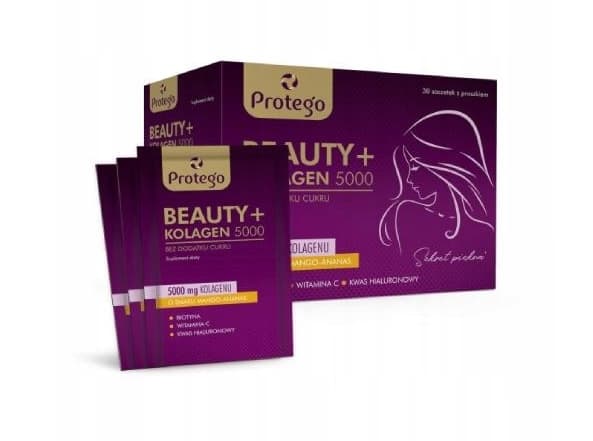 Protego Beauty + Kollageeni 5000 Mango-Ananas, 30 annospussia