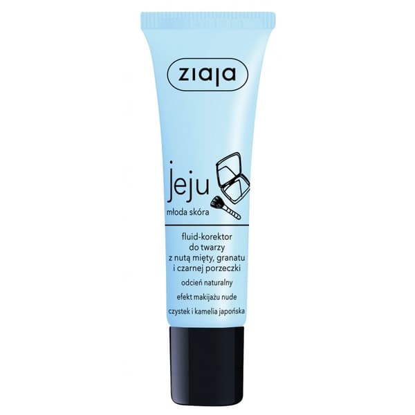 Ziaja Jeju Flytande Korrigeringsmedel med Mint, Granatäpple & Svart Vinbär, Naturlig Nyans, 30 ml