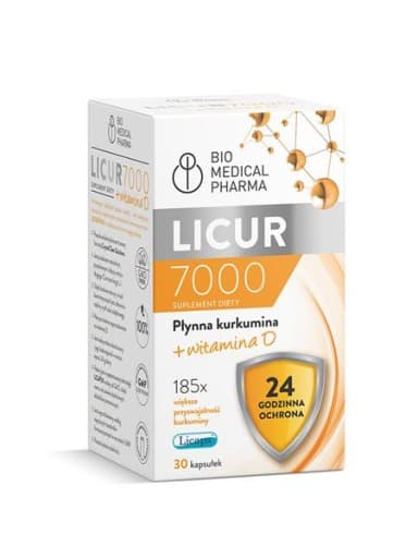 Curkumin 7000 D Flytande Kurkumin med Vitamin D 30 kapslar