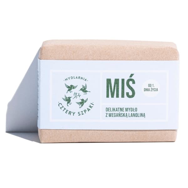 Mildt håndsæbe med vegansk lanolin, 110g - Mydlarnia Cztery Szpaki