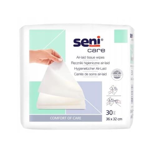 Seni Care Hygiejniske Engangshåndklæder Air-laid 36 x 32 cm, 30 stk