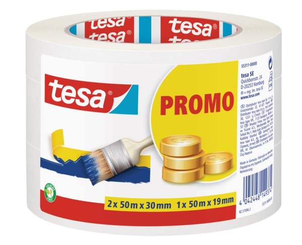 (DE) Tesa Målartejp, 3 Pack (PRODUKT FRÅN TYSKLAND)