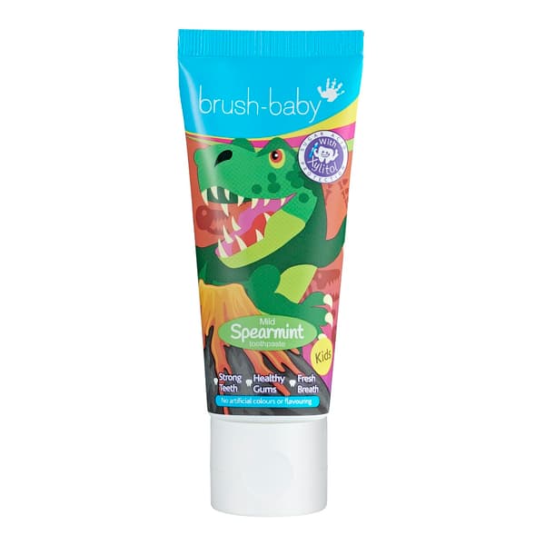 Børnetandpasta Brush-Baby Dino 3+ Spearmint, 50 ml