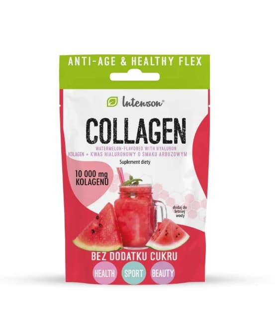 Intenson Collagen med Hyaluronsyre, Vandmelonsmag, 10,8 g