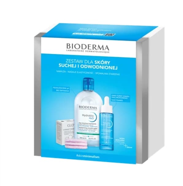 Bioderma Hydrabio Julset 2024: H2O 500ml + Hyalu+ Serum 30ml + Glov Återanvändbara Bomullspads 3-pack