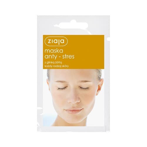 Ziaja Anti-stress Mask med Gul Lera för Alla Hudtyper, 7 ml