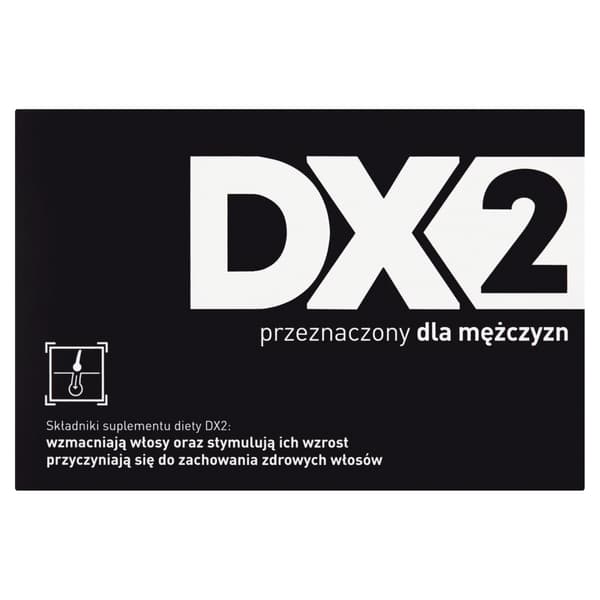 DX2 Hiukset Vahvistava Lisäravinne Miehille, 30 Kapselia
