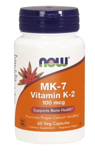 Nykyiset Elintarvikkeet, K2-Vitamiini, MK7, 100mcg, 60 kapselia