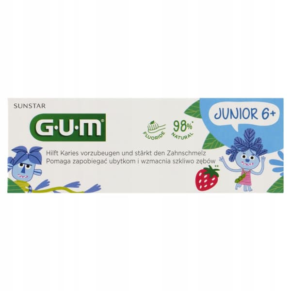 Sunstar GUM Junior Lasten Hammastahna 7+, 50 ml