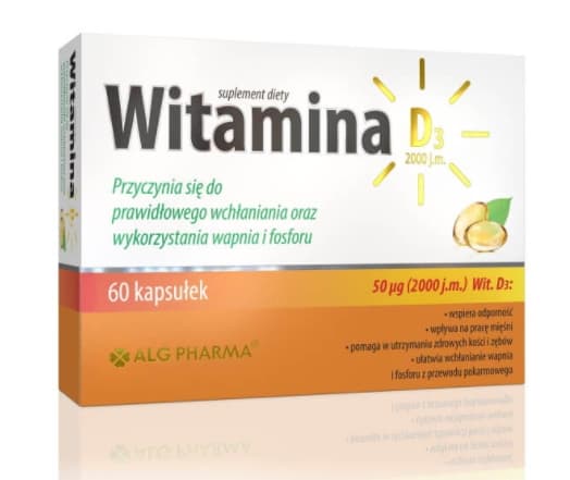 Vitamin D3 Tillskott 2000 IE, 60 Kapslar