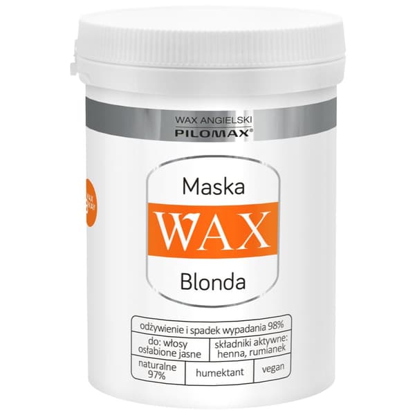 Pilomax Wax, Hiustenhoitamaski vaaleille hiuksille, 240 ml