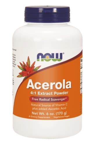 Now Foods, Acerola-pulver, 170g Naturligt C-vitamin-tillskott