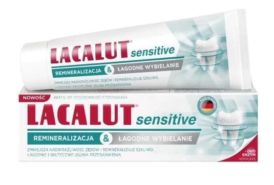 Lacalut Sensitive Tandpasta - Remineralisering og Hvidtning, 75 ml