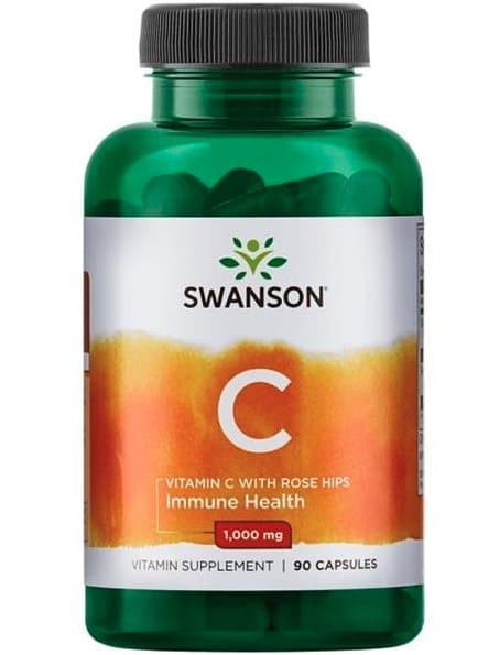 Swanson C-vitamin 1000mg med hyben 90 kapsler