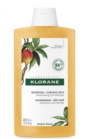 Klorane Mango Shampoo, 400 ml – Hellävarainen hoito kuiville hiuksille