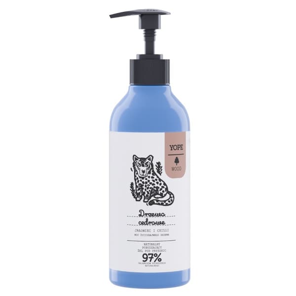 Duftende Badegel Yope Cedertræ & Enebær Chili, 400 ml