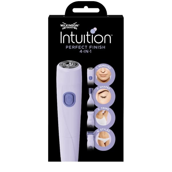 Wilkinson Intuition 4in1 Perfekt Finish Rakapparat för Kvinnor med Fyra Utbytbara Fästen