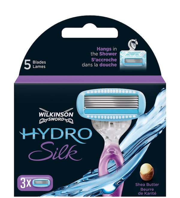 Wilkinson Sword Hydro Silk Udskiftelige Barberblade til Kvinder, 3 Pakker