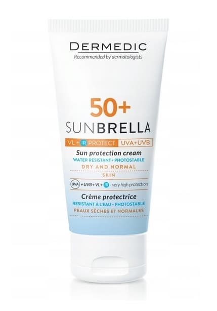 Dermedic Sunbrella Ultralätt Solskyddskräm SPF 50+ för Torr och Normal Hud, 40 ml