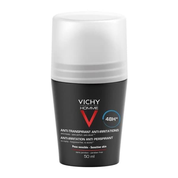 Vichy Homme Anti-Perspirant Känslig Hud 48h Roll-On, 50 ml