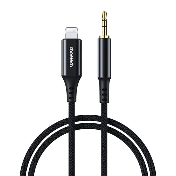 Choetech AUX007 1m Lydkabel, Lightning til 3.5mm Mini Jack, Sort