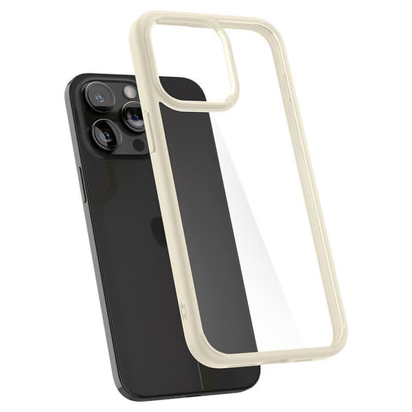 Spigen Ultra Hybrid Cover til iPhone 15 Pro Max - Beige