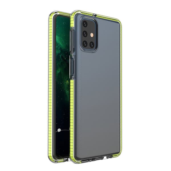 Samsung Galaxy M51 Gelcover med Farvet Kant i Gul