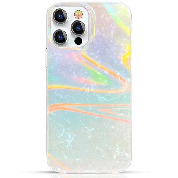 Kingxbar Shell Series luksuriøst elegant cover til iPhone 13 Pro perlemor-blå