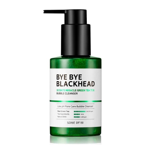 Some By Mi Bye Bye Blackhead 30 Dagar Mirakel Grönt Te Tox Bubble Rengöringsskum för Ansiktet, 120 ml