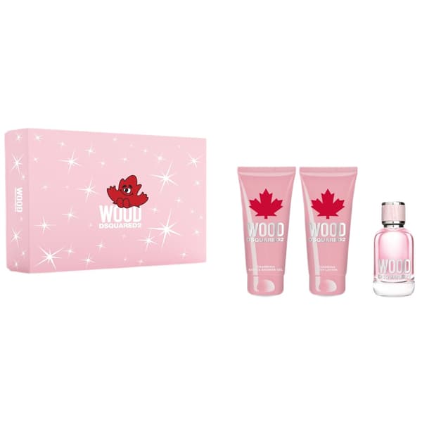 Dsquared2 Wood Pour Femme Eau de Toilette 50ml + Body Lotion 100ml + Duschgel 100ml Set